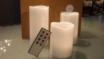 Flameless Candle Gift Set of 3 with Remote $59.95